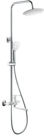 Душевая система HAIBA HB24557-8, тропический душ, латунь, белый/хром