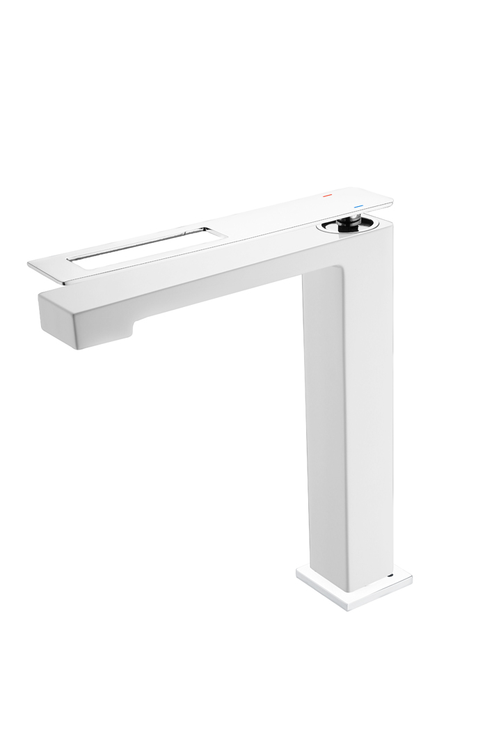 Смеситель Boheme Q 142-WCR для раковины, whitec hrome