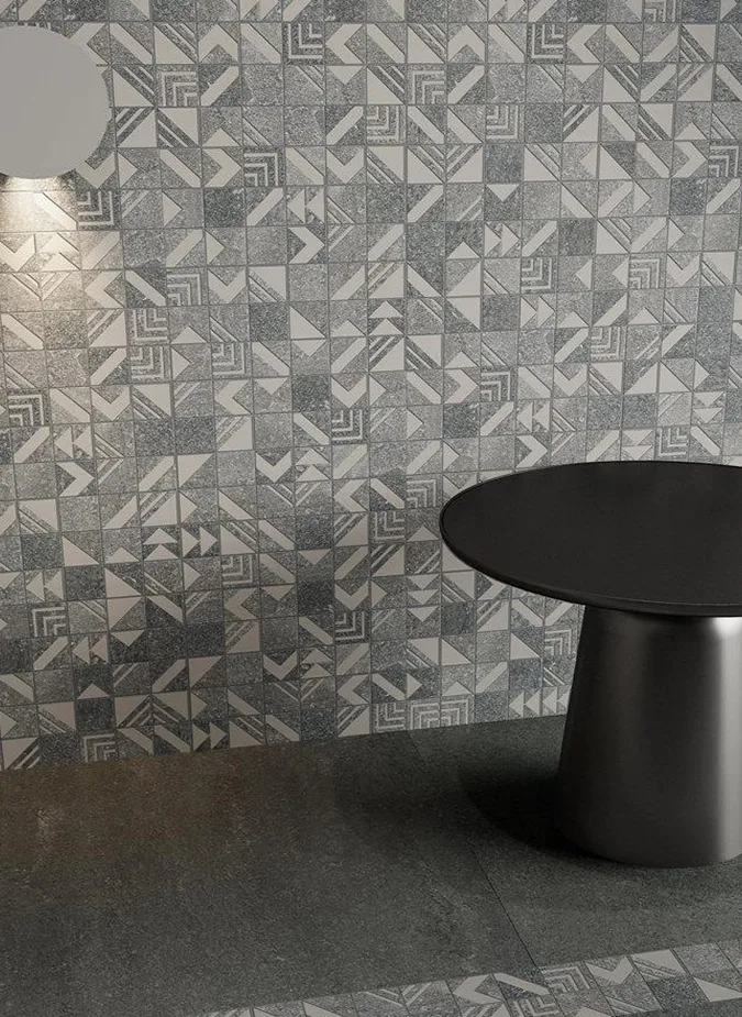 Керамогранит Kerama Marazzi Декор Про Нордик серый темный мозаичный 30х30