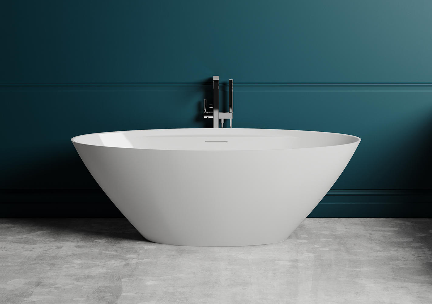 Ванна из искусственного камня S-Stone Salini Diva 180x85 см матовая 102221M