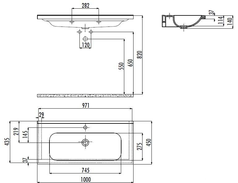 Раковина Creavit Ideal ID100(ID100.00000)