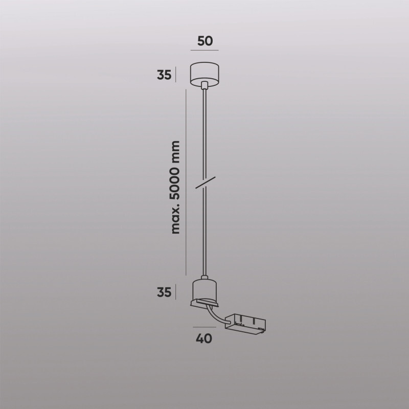 Подвод питания для подвесного монтажа трека SMART BASE TR2124-WH