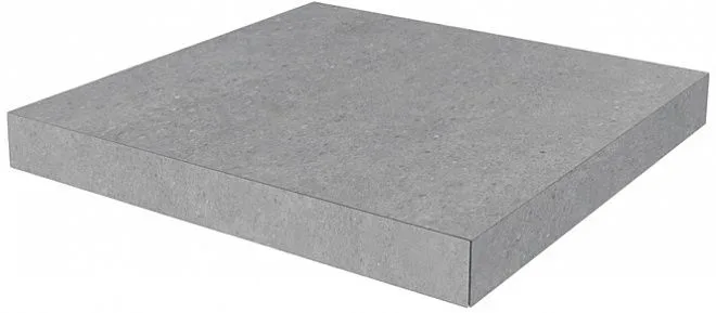 Керамогранит Kerama Marazzi Ступень угловая клееная Фондамента серый светлый 33х33