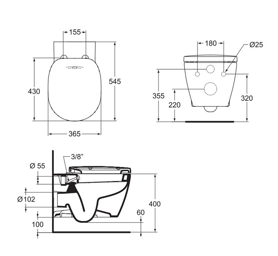 Подвесной унитаз Ideal Standard Connect E781901
