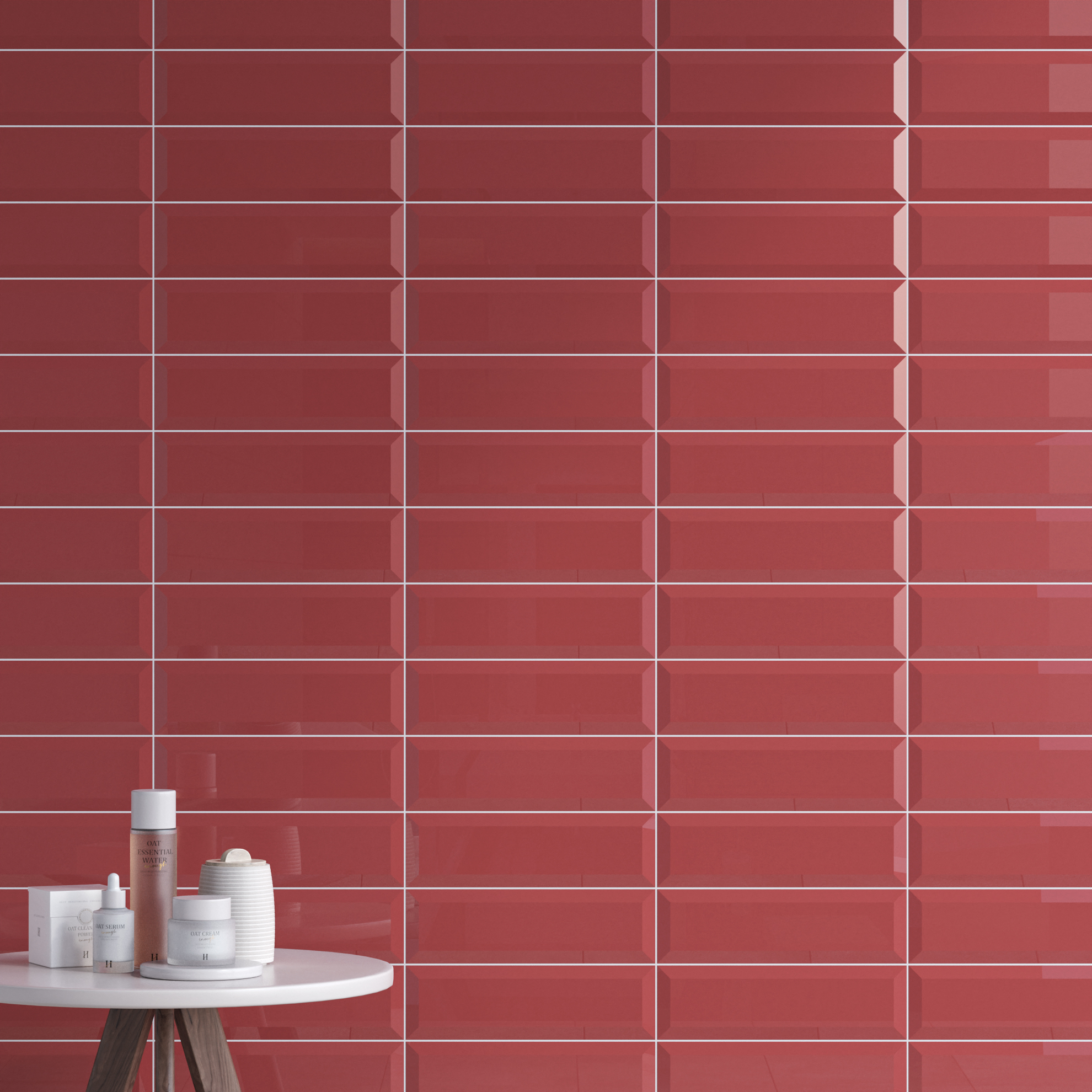 Керамическая плитка Kerama Marazzi Плитка Аккорд бордо грань 8,5x28,5