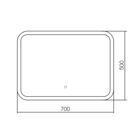 Зеркало Silver Mirrors Stiv - Lite 700х500 (открытая подсветка, cенсорный выключатель, холодный свет