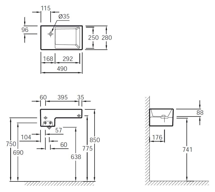 Раковина Jacob Delafon Terrace 50 см EGA012-00 белый