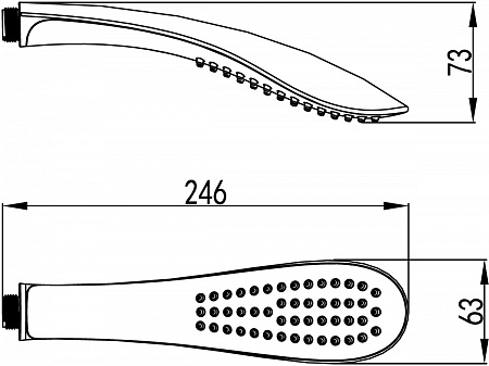 Душевая лейка Lemark LM8006C 1-функциональная, хром