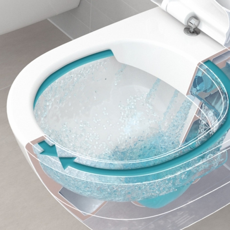 Унитаз подвесной Villeroy & Boch O.novo 5688HR01 безободковый с сиденьем Soft-Close альпийский белый