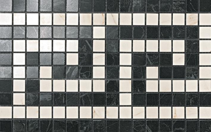 Мозаика Marvel Noir/Cremo Greca Mosaico (ADRJ)