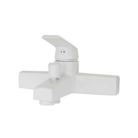 OneLife P02-100w полимерный смеситель для ванны, белый