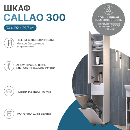 Шкаф VIGO Callao 300 с бельевой корзиной