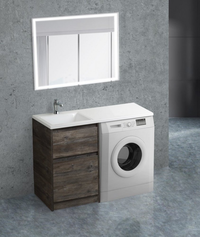 Раковина из искусственного мрамора BelBagno BB1200/480-LV-MR-L 120x48 см левая