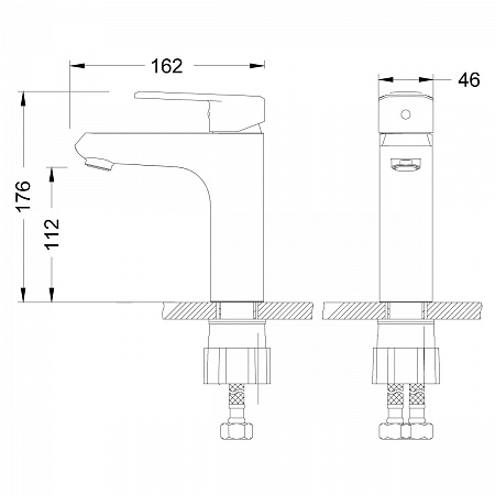 Смеситель Lemark Point LM0306C для умывальника монолитный, хром