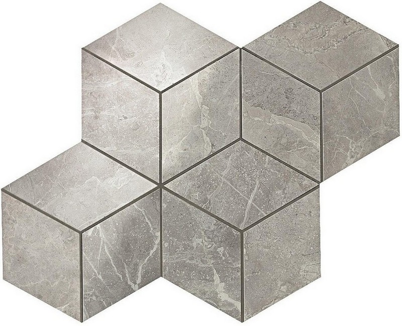 Мозаика Marvel Grey Fleury Mos. Esagono Lapp. (ADVO)