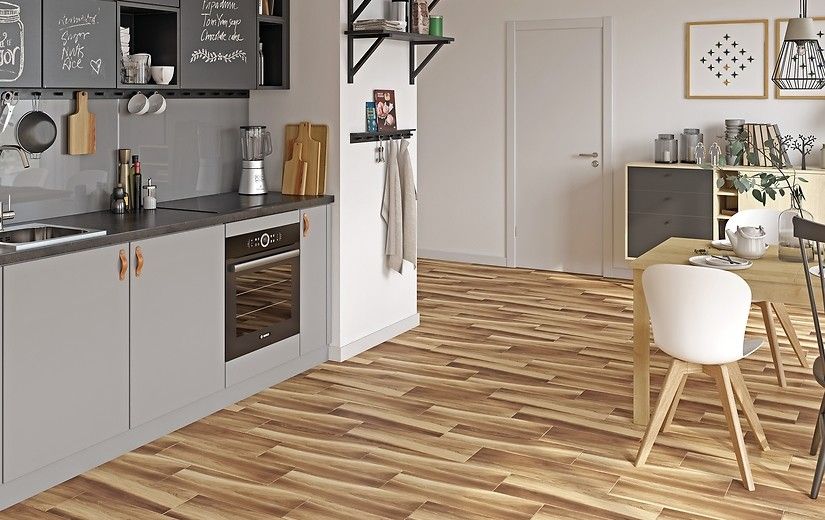 Керамогранит Cersanit Pecanwood коричневый 18,5х59,8
