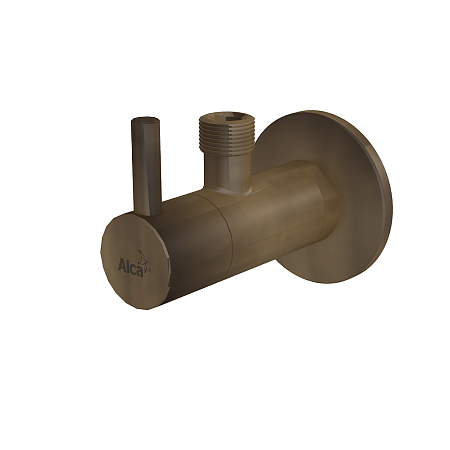 Угловой вентиль с фильтром 1/2" × 3/8", круглый под бронзу, арт. ARV001-ANTIC