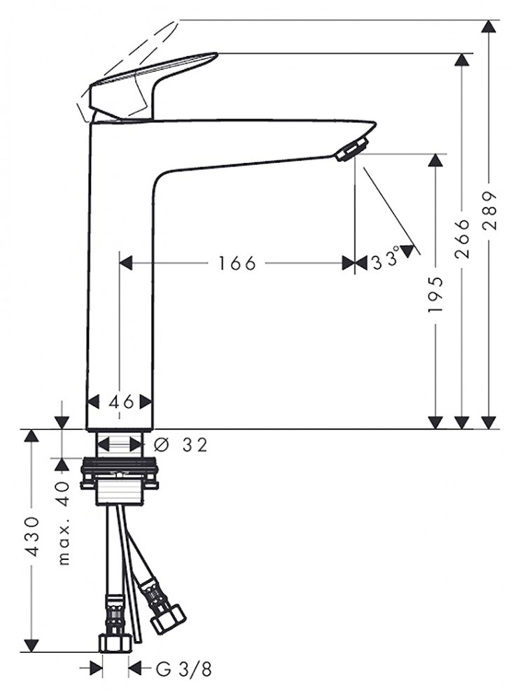 Смеситель Hansgrohe Logis 71091000 для раковины