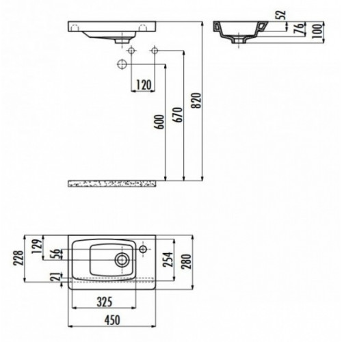 Раковина Creavit Memory MY045-00CB00E-0000 45 см