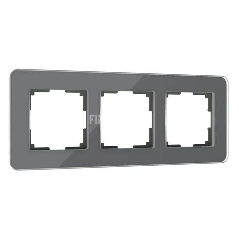 Рамка из стекла на 3 поста Elite графит W0032440
