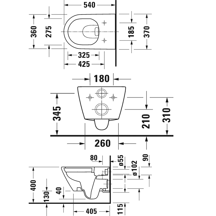 Подвесной унитаз Duravit D-Neo Rimless 45770900A1 с крышкой-сиденьем микролифт