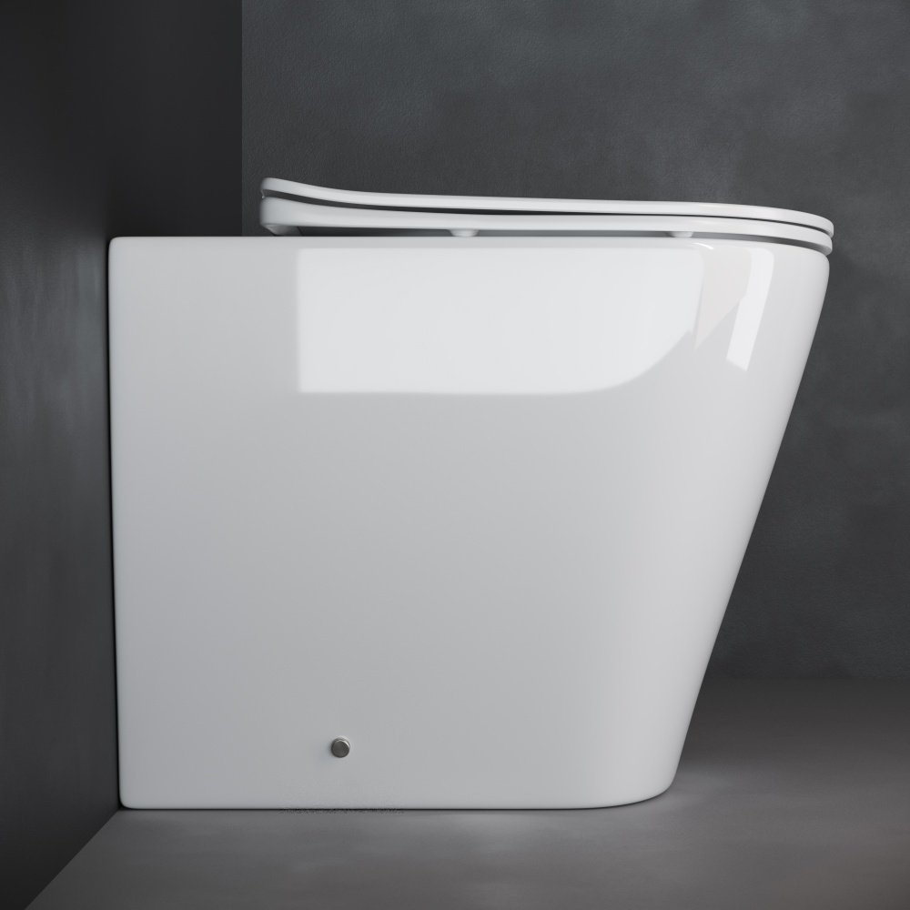 Унитаз приставной Ceramica Nova Highlight Rimless CN1812 36 x 56 x 42 см безободковый с сиденьем Soft Close