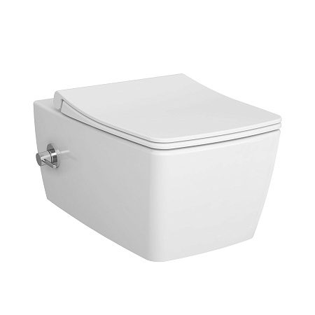 Унитаз Vitra Metropole Rim-Ex 7672B003-1684, подвесной, безободковый, с функц. биде и встр. смес-ем