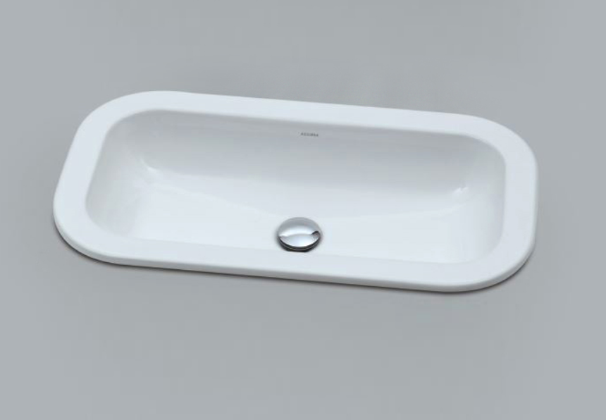 Раковина Azzurra Glaze 69 см GLLI06938000BI (GLZ 69x38/IN bi) белый