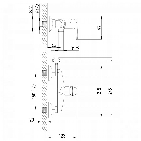 Смеситель Lemark Pramen LM3318G с гигиеническим душем, золото