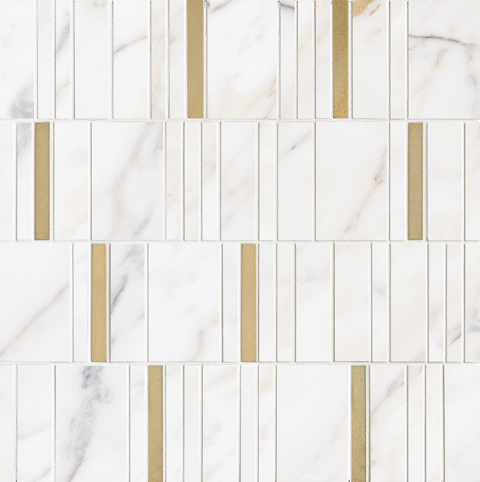 Мозаика Marazzi Italy Allmarble Wall Golden White Mosaico Barcode Lux 40х40