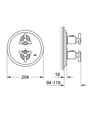 Термостат Grohe Atrio 19394 000 для душа