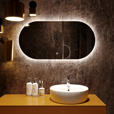 Зеркало Silver Mirrors Viva - Lite 1000х500 (Гор.крепление, открытая подсветка, сенсорный выключател