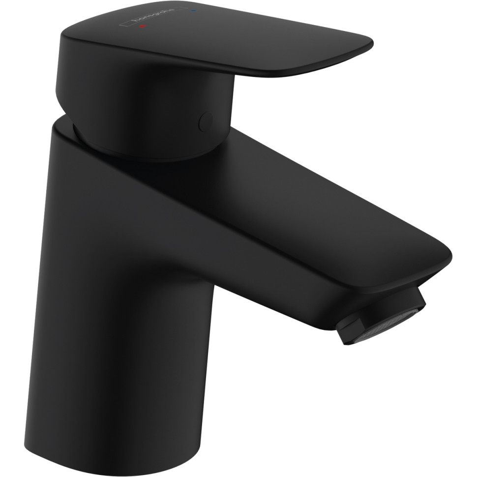 Смеситель для раковины Hansgrohe Logis, с донным клапаном Push-Open, черный матовый, 71077670