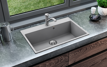 Мойка кухонная ULGRAN Quartz Forte 760-10, песок
