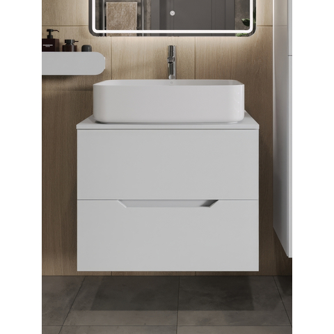 Orange Лайн Li-70TuwMDF+B07-600W тумба с раковиной подвесная 70 см, белый