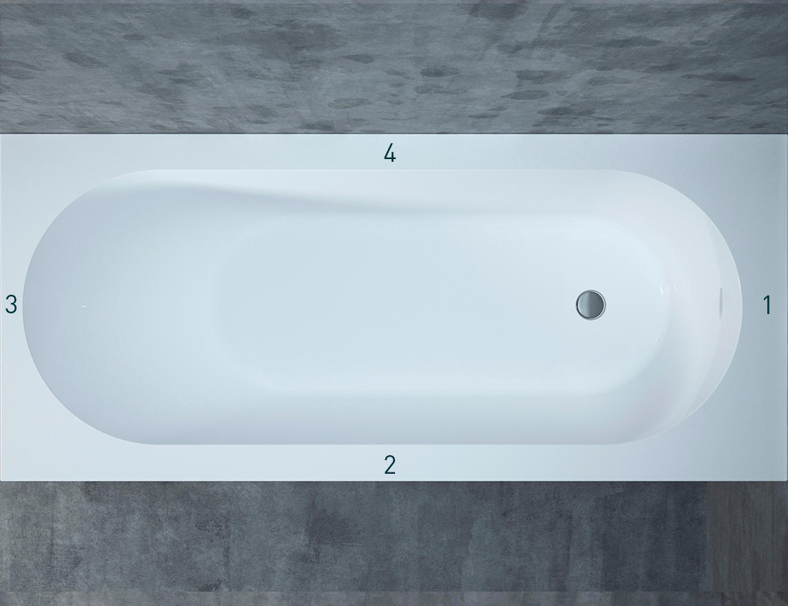 Ванна из искусственного камня S-Sense Salini Ornella 170x75 см матовая 102411M