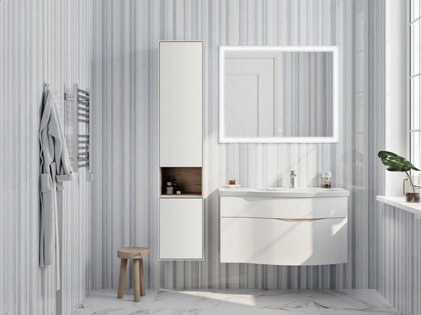 PLB.M.170/WHT Пенал PLAZA Modern подвесной 170 белый 2 дверцы push