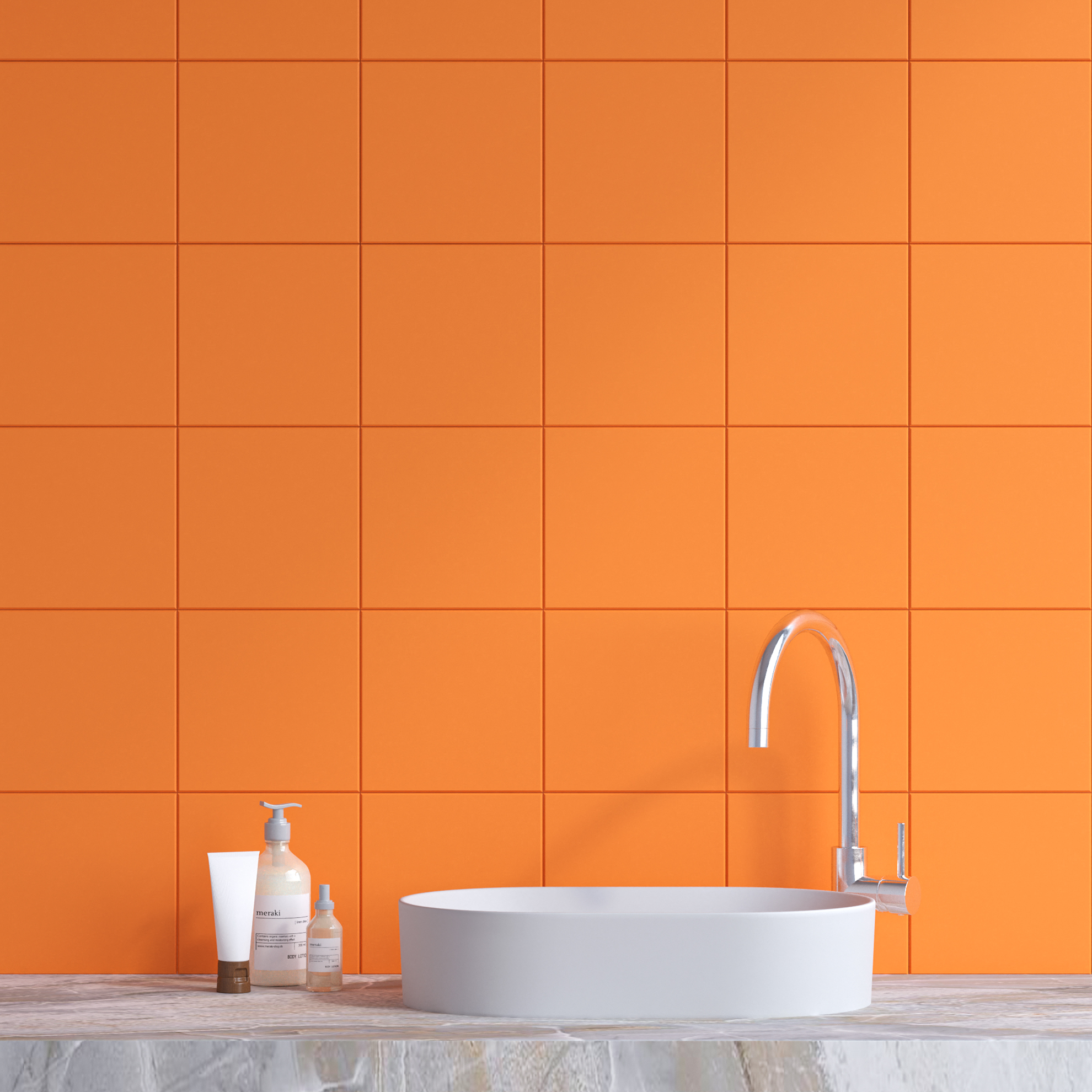 Керамическая плитка Kerama Marazzi Плитка Калейдоскоп блестящий оранжевый 20х20