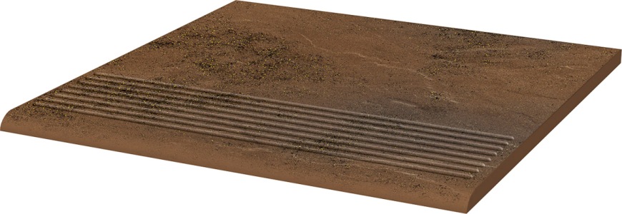 Клинкер Paradyz Ступень прямая с насечками SEMIR BEIGE STOPNICA PROSTA 30X30 G1