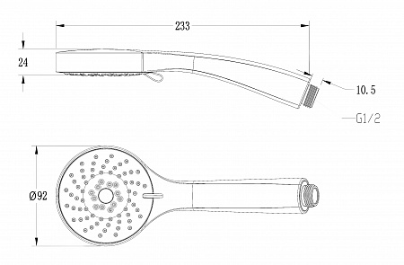 Душевая лейка Lemark LM0813C 3-функциональная, хром
