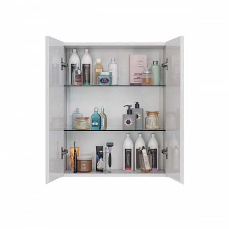 Шкаф Lemark COMBI 60см подвесной, 2-х дверный, цвет корпуса, фасада: Белый глянец