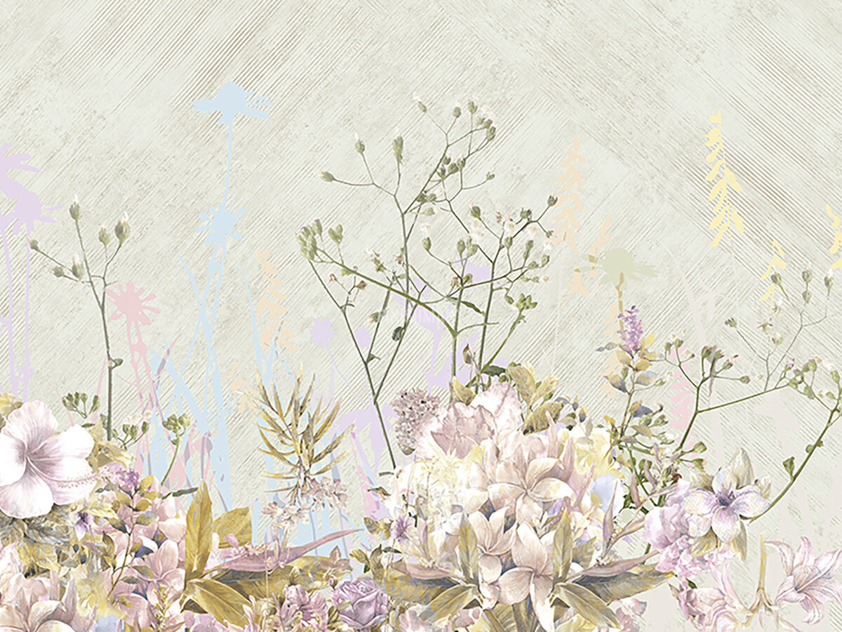 Z66879 Панно Zambaiti (Satin Flowers IV) (1*1) 5,10х3 винил на флизелине