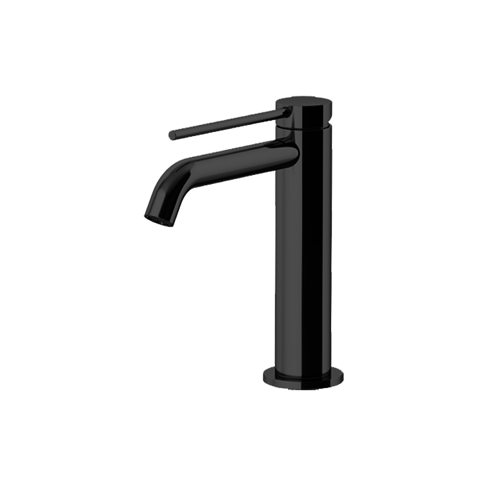 Смеситель для раковины Gattoni Circle Two 9144/91NO с донным клапаном черный матовый