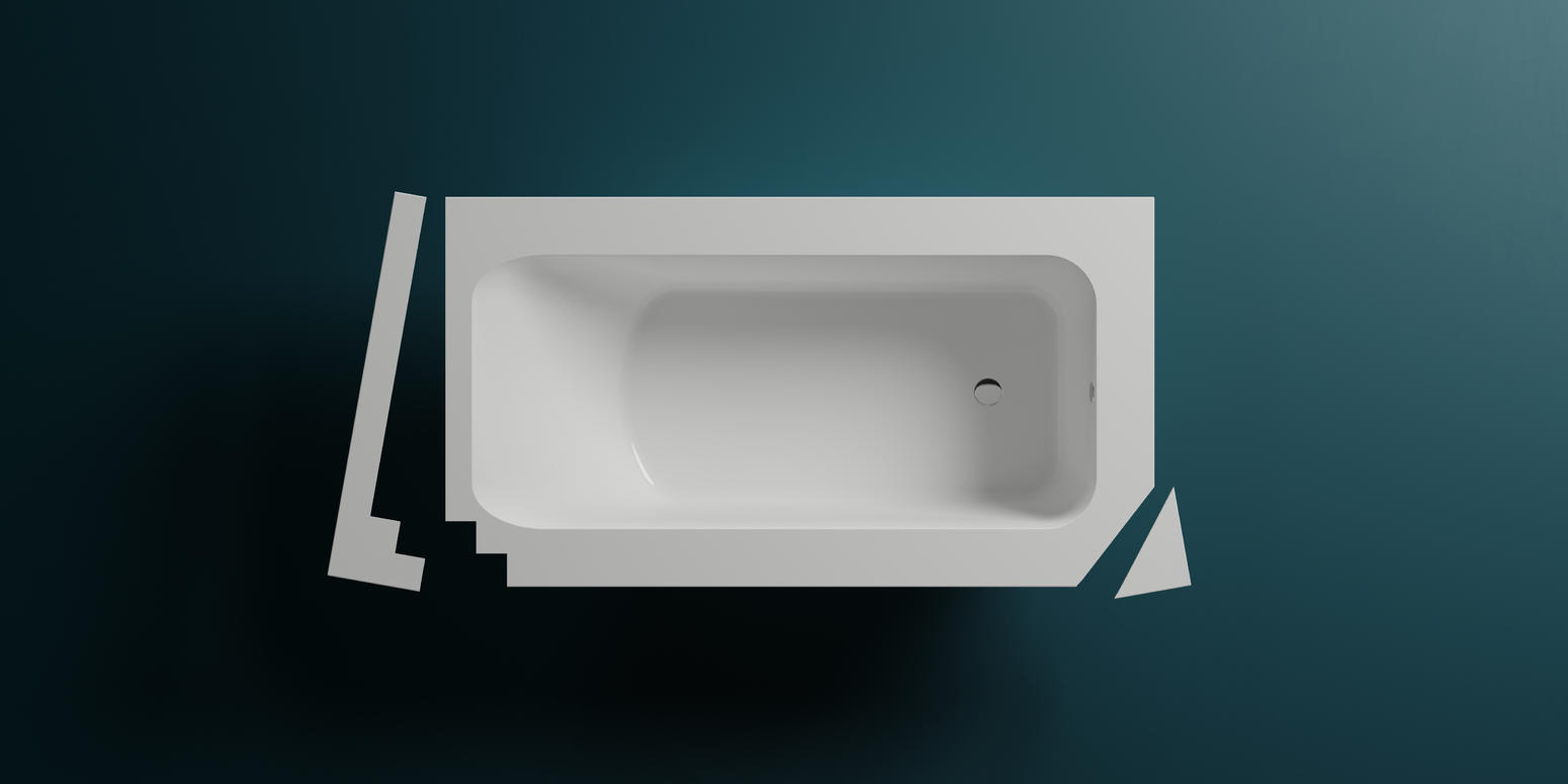 Ванна из искусственного камня S-Sense Salini Orlando 190x100 см матовая 102014M