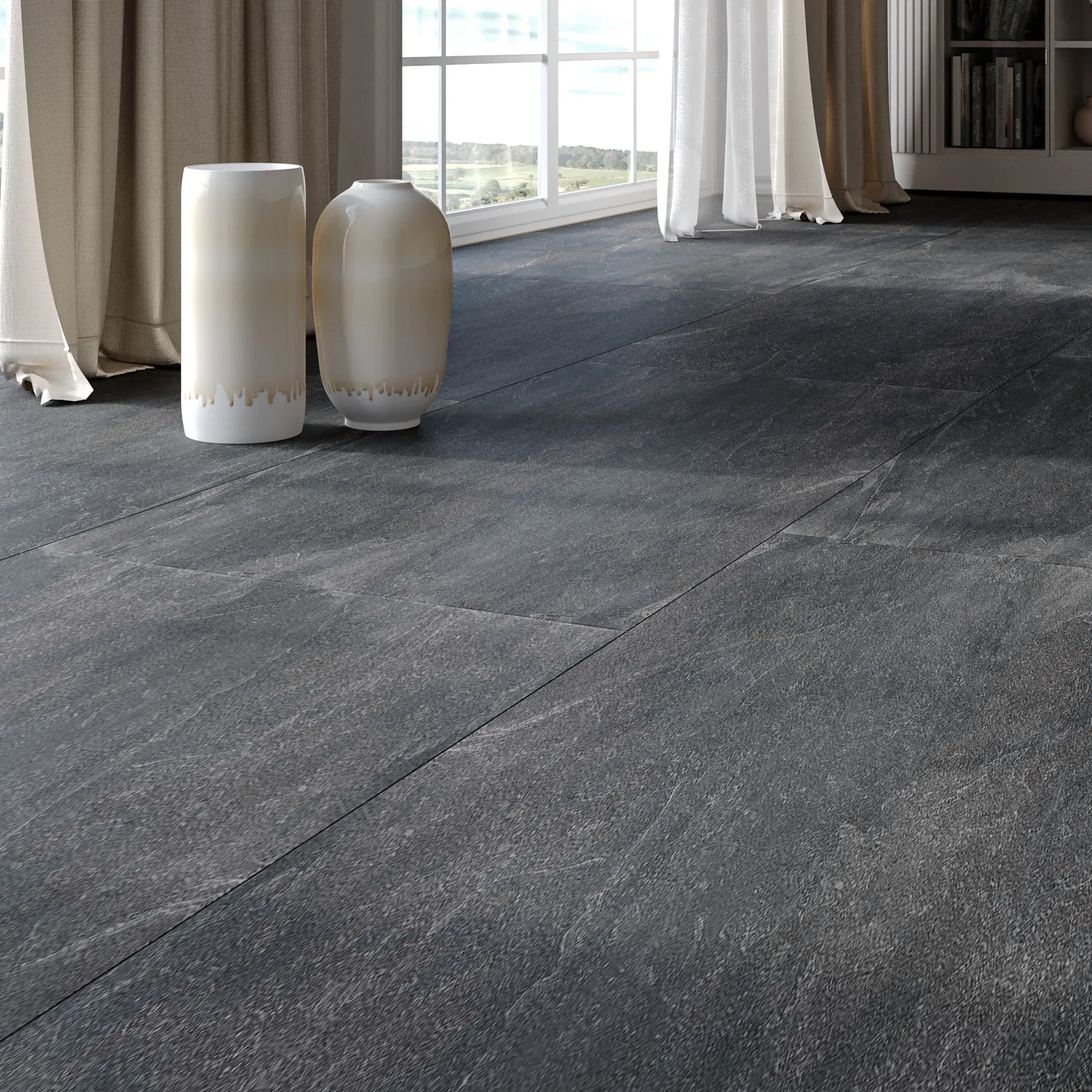 Керамогранит Kerama Marazzi Про Стоун антрацит обрезной 60х119,5
