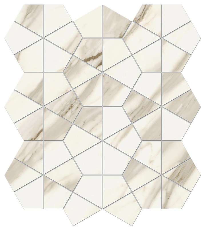 Мозаика Marvel Meraviglia Calacatta Bernini Hexagon Lapp. (AJQZ)