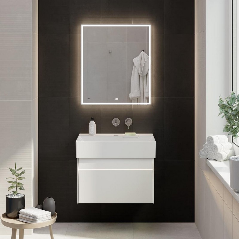 LOG.70.2/WHT Тумба LOGICA подвесная 2 ящика 70 см, белоснежный