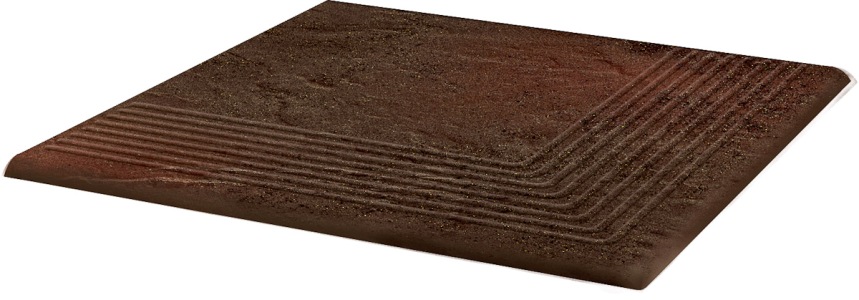 Клинкер Paradyz Ступень уголовая с насечками SEMIR BROWN STOPNICA NARO?NA 30X30 G1