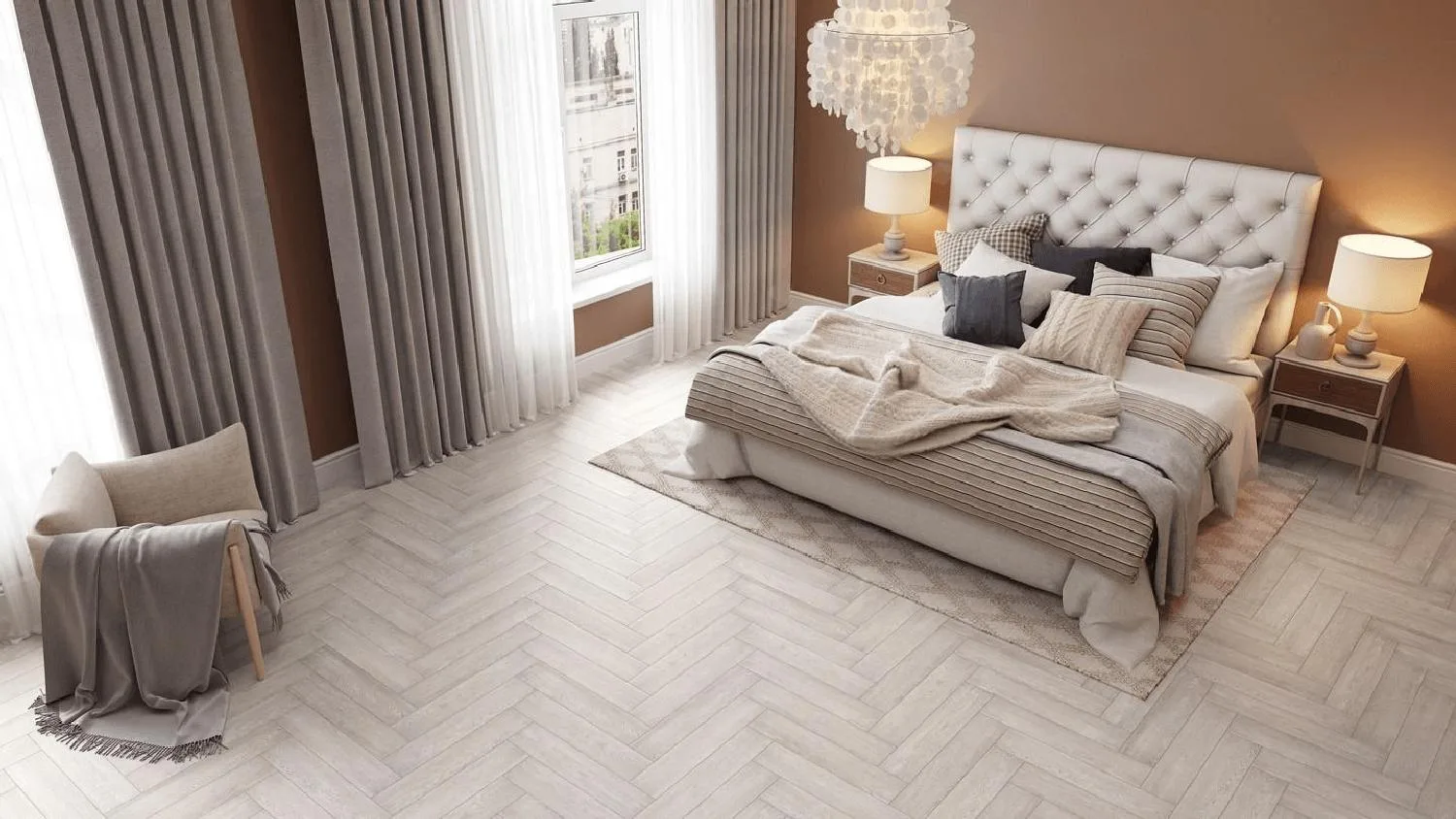 LVT плитка Голубой Лес ECO 16-9