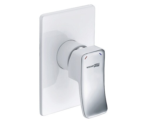 Смеситель Wasserkraft Aller 1060White для душа 10651WHITE